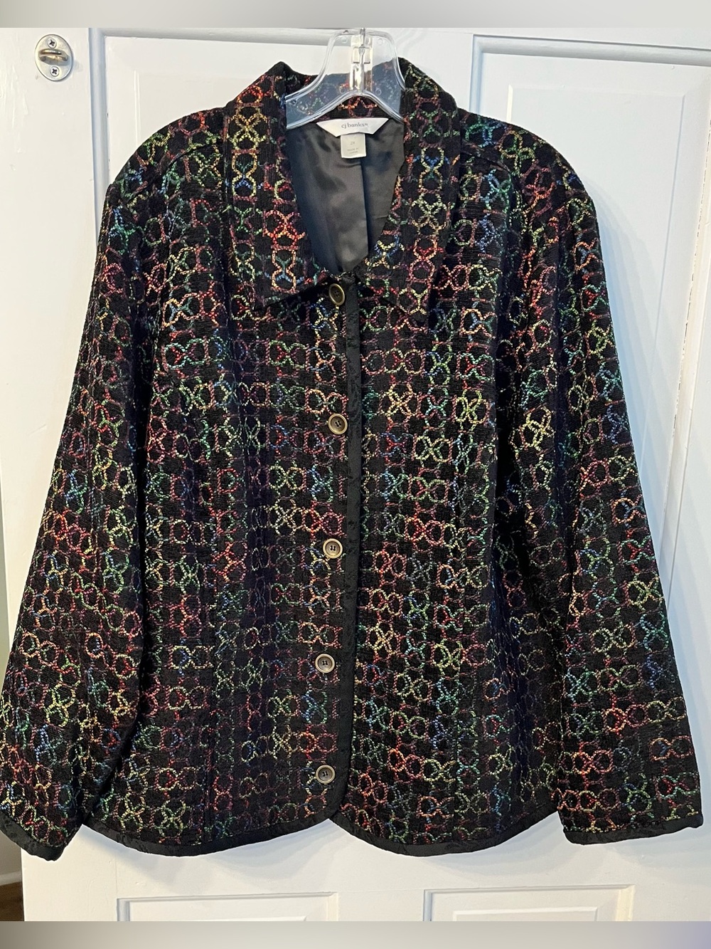 CJ Banks 2X Button Front Jacket Long Sleeves
